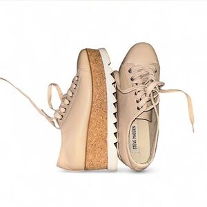 Steve Madden Beige Platform Sneakers